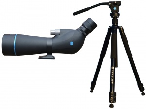 Viking Swallow ED 20-60x80 Spotting Scope & Viking Swallow Tripod with K-205 Fluid Head