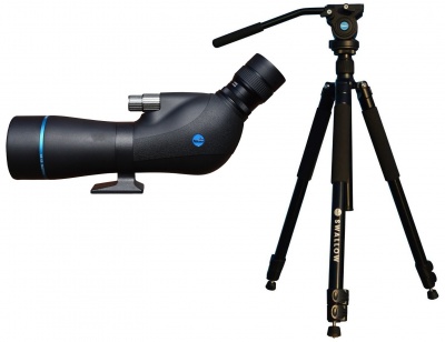 Viking Swallow ED 16-48x65 Spotting Scope & Viking Swallow Tripod with K-205 Fluid Head